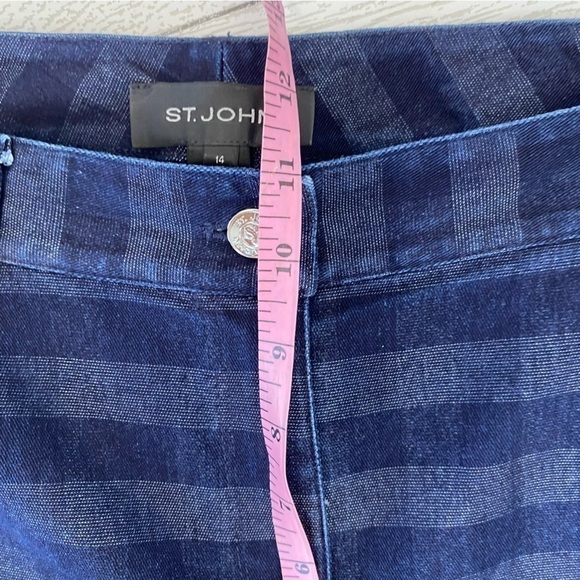 St.John denim patchwork high waisted jeans size 14 - Picture 5 of 14